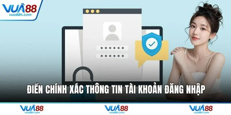 Điền chính xác thông tin tài khoản đăng nhập
