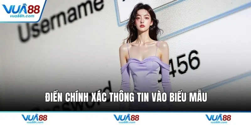 Điền chính xác thông tin vào biểu mẫu